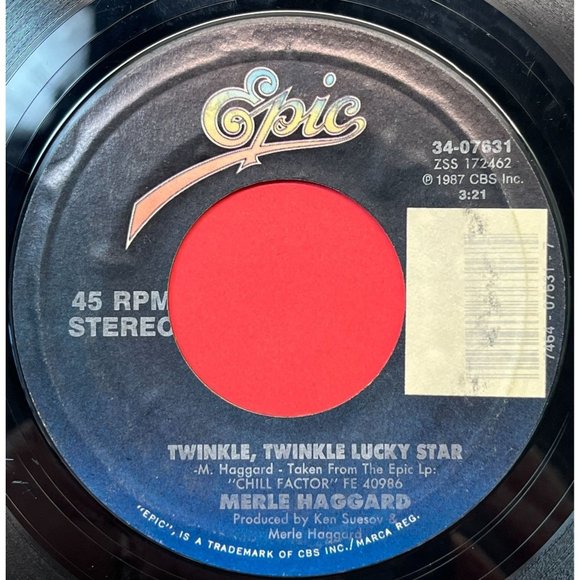 Merle Haggard Twinkle Twinkle Lucky Star / I Don't Have Any Love 45 Country Epic - Picture 1 of 4